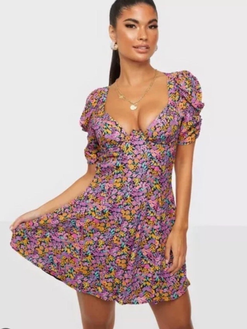 For Love and Lemons Claude Dress Printed Mini Dress size large